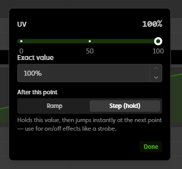 Modal Menu Points