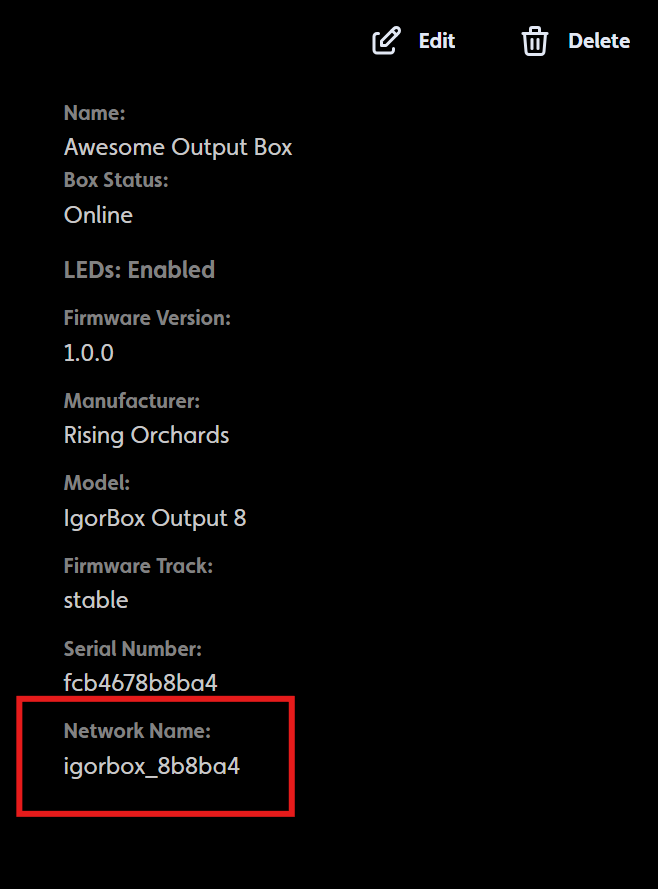 Network Name